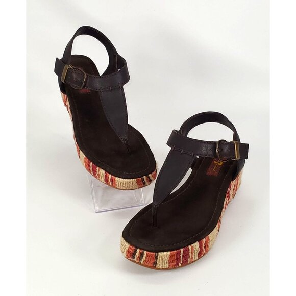 7 for all mankind Women's Multicolor Straw Wedge Sandals Size 6M 1281 - Picture 2 of 12